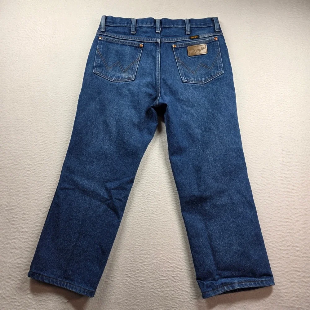 Wrangler 938PWD Jeans Men 32x30 Blue Straight Leg High Rise Western Denim